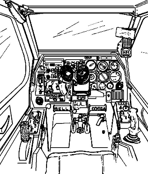 Drawing: Hotmap of the AH-1 Cobra gunner's station