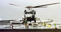 Image: An SH-60F Seahawk lands on the deck of USS John C. Stennis